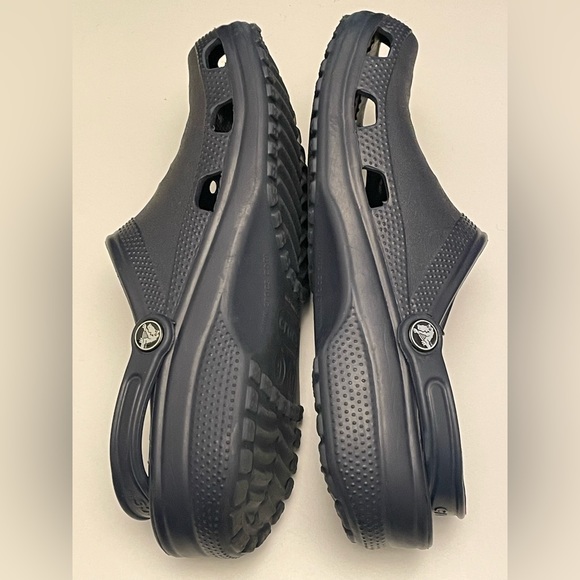 CROCS, DARK BLUE UNISEX, CLOGS MULES WOMEN’S SIZE 11 MEN’S SIZE 9 W/STRAPS - Picture 5 of 8